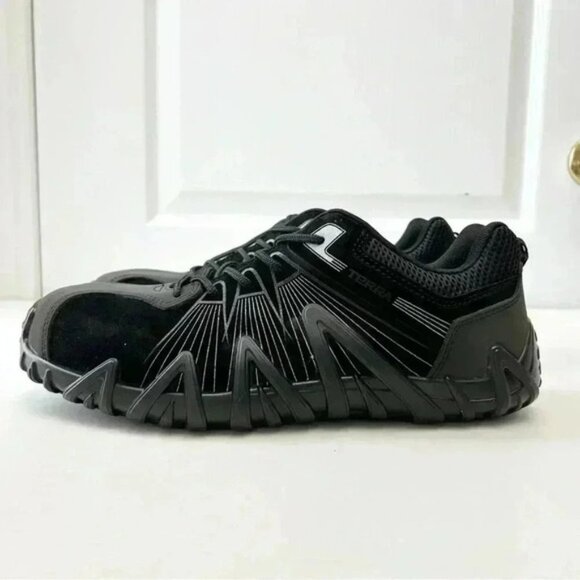 Terra Men's Safety Shoes Spider X Low Cut Athletic Work Black/Silver Size 9.5 - Picture 9 of 16